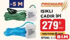 PROWARE IŞIKLI ÇADIR İPİ